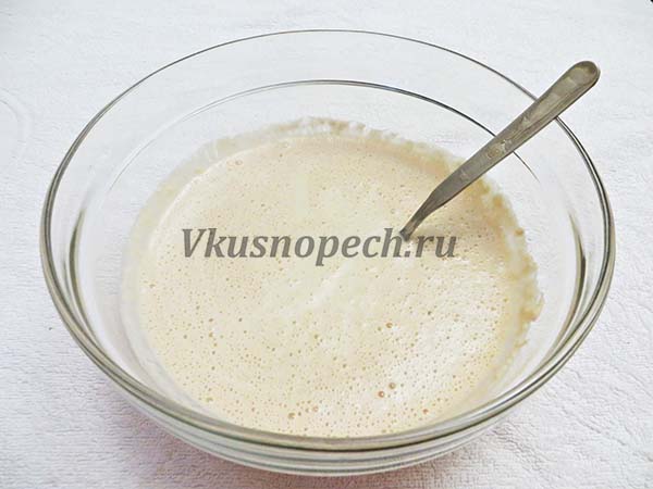 опара с молоком