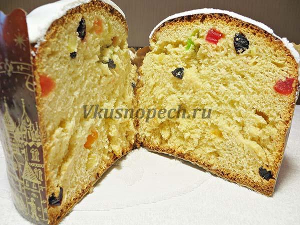 пасхальный кулич с цукатами