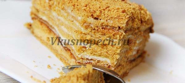 медовый торт со сметанным кремом