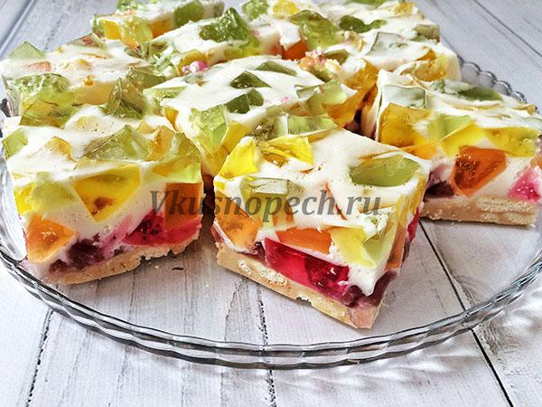 торт битое стекло пошаговый рецепт