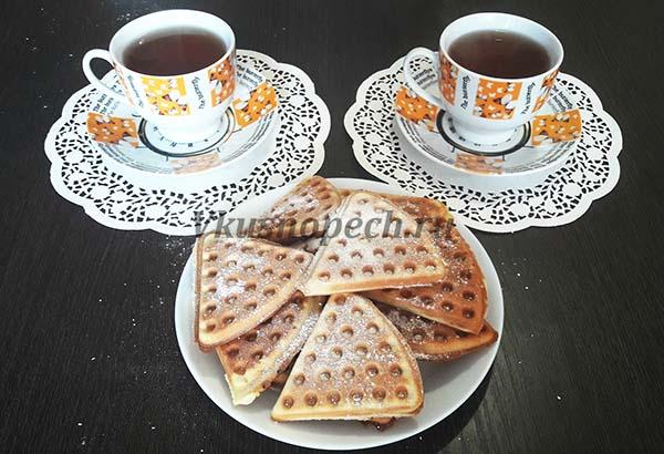 печенье в вафельнице рецепт с фото