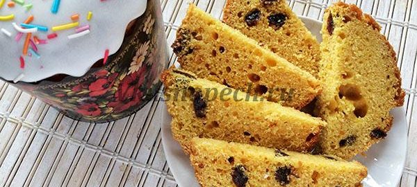 пасхальный кулич на сухих дрожжах
