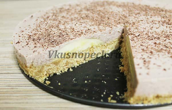 шоколадно банановый торт