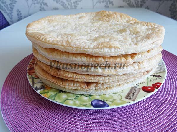 коржи для торта Наполеон