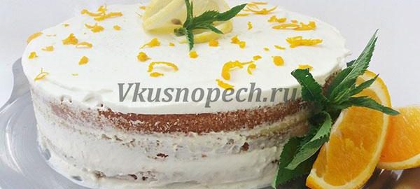 лимонный торт рецепт с фото