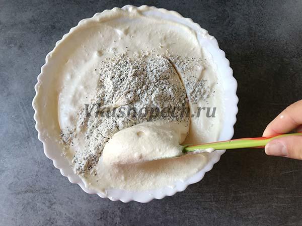 приготовление макового бисквита