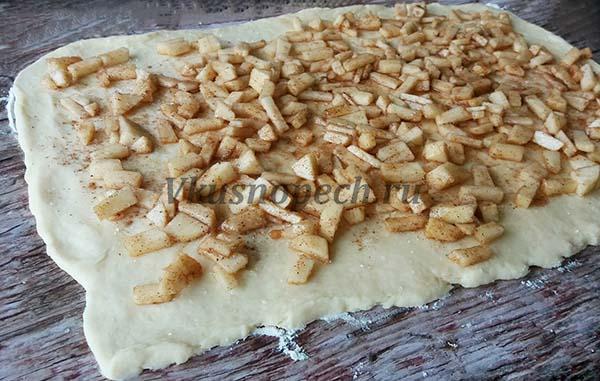 творожное печенье с яблоком