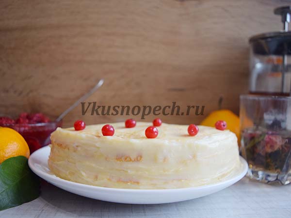 блинный торт с заварным кремом