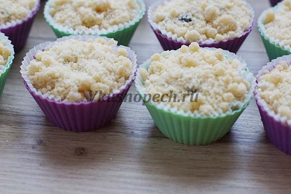 маффины с творожной начинкой