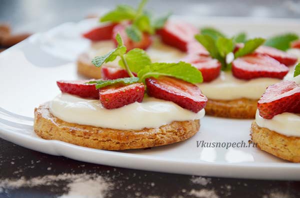 печенье Клубника рецепт с фото