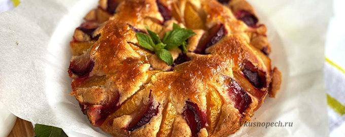 пирог со сливами рецепт пошагово с фото